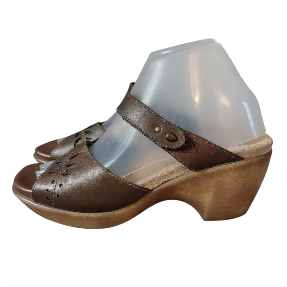NAOT Bronze Leather Heeled Sandals Women's Size 7